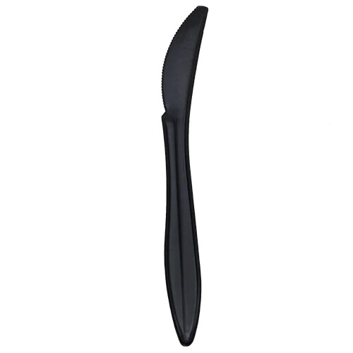 Karat PP Plastic Medium Weight Knives Bulk Box – Black – 1,000 ct, U2001B