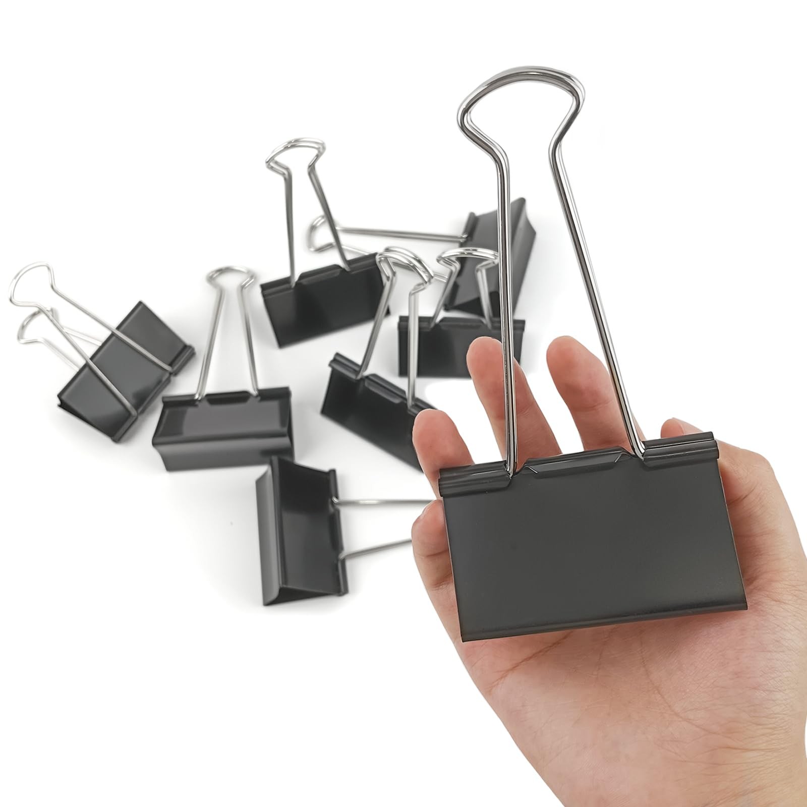 3-Inch Extra-Large DSTELIN Binder Clips – Heavy-Duty Black Extra Large,