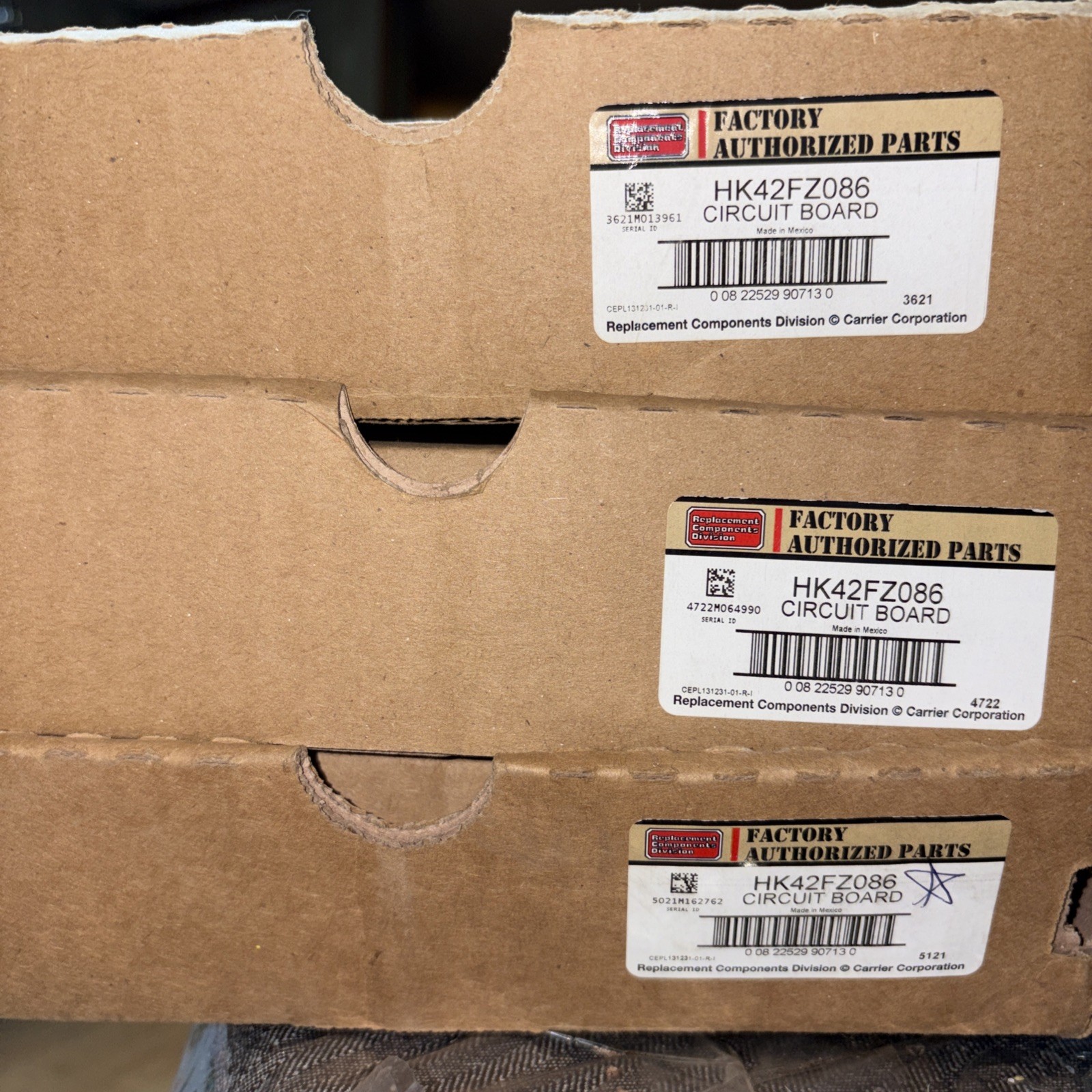 Carrier HK42FZ086 Control Board OEM Factory Authorized Parts Open Box- lot of 3