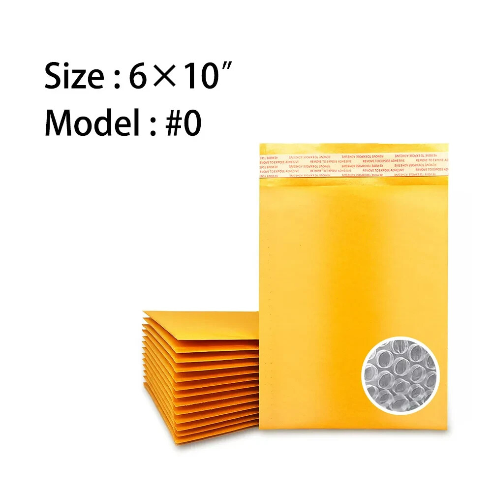Made In USA Coolpkg 25 #0 6×10″ Kraft Bubble Mailer Small Shipping Evelope 6*10