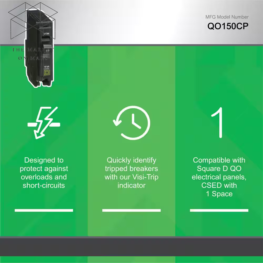 Qo 50 Amp Single-pole Circuit Breaker One-pole 120/240 V Non-Neutral Square D
