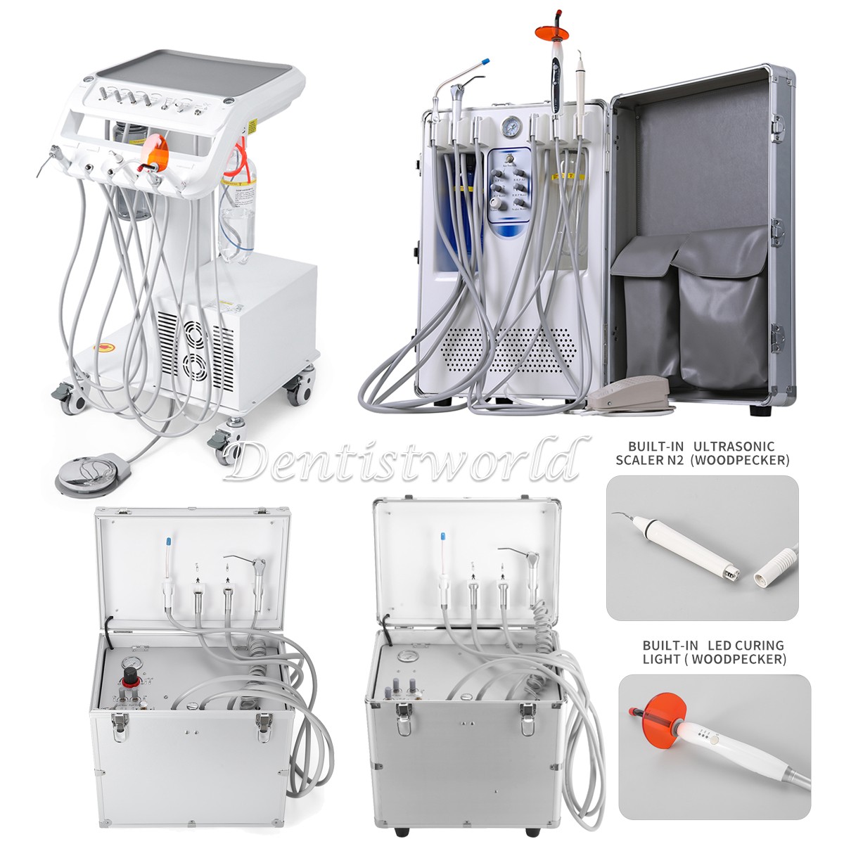 Portatile Dental unidad móvil de entrega de succión compresor de aire 4Hole