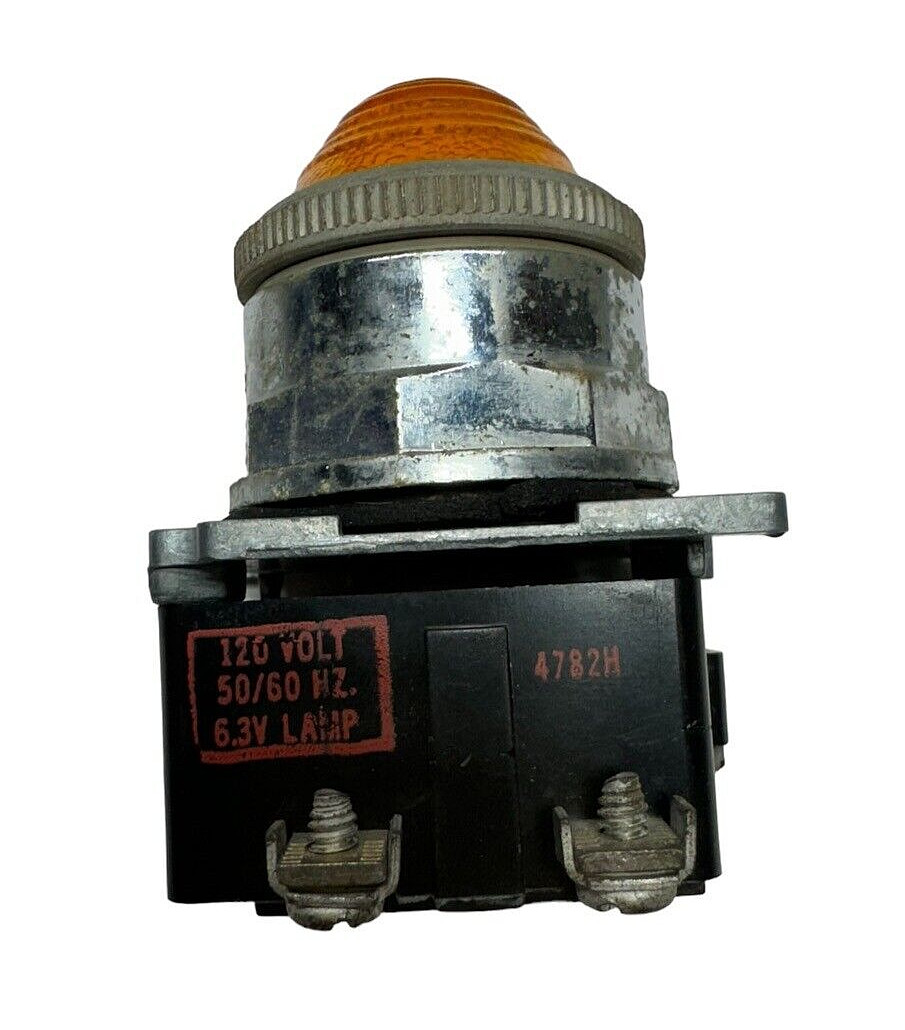Cutler-Hammer 10250T Contact Block, 6.3V Amber Light, 50/60Hz, 4782H