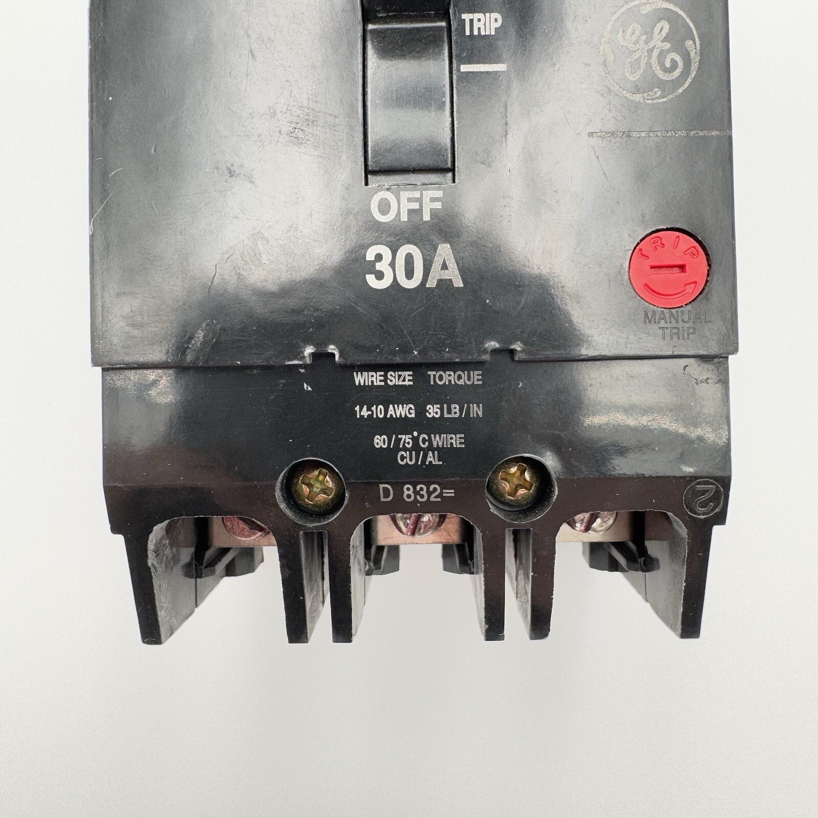 GE Breaker TEY330 3 Pole 30A 277/480 General Electric Bolt On