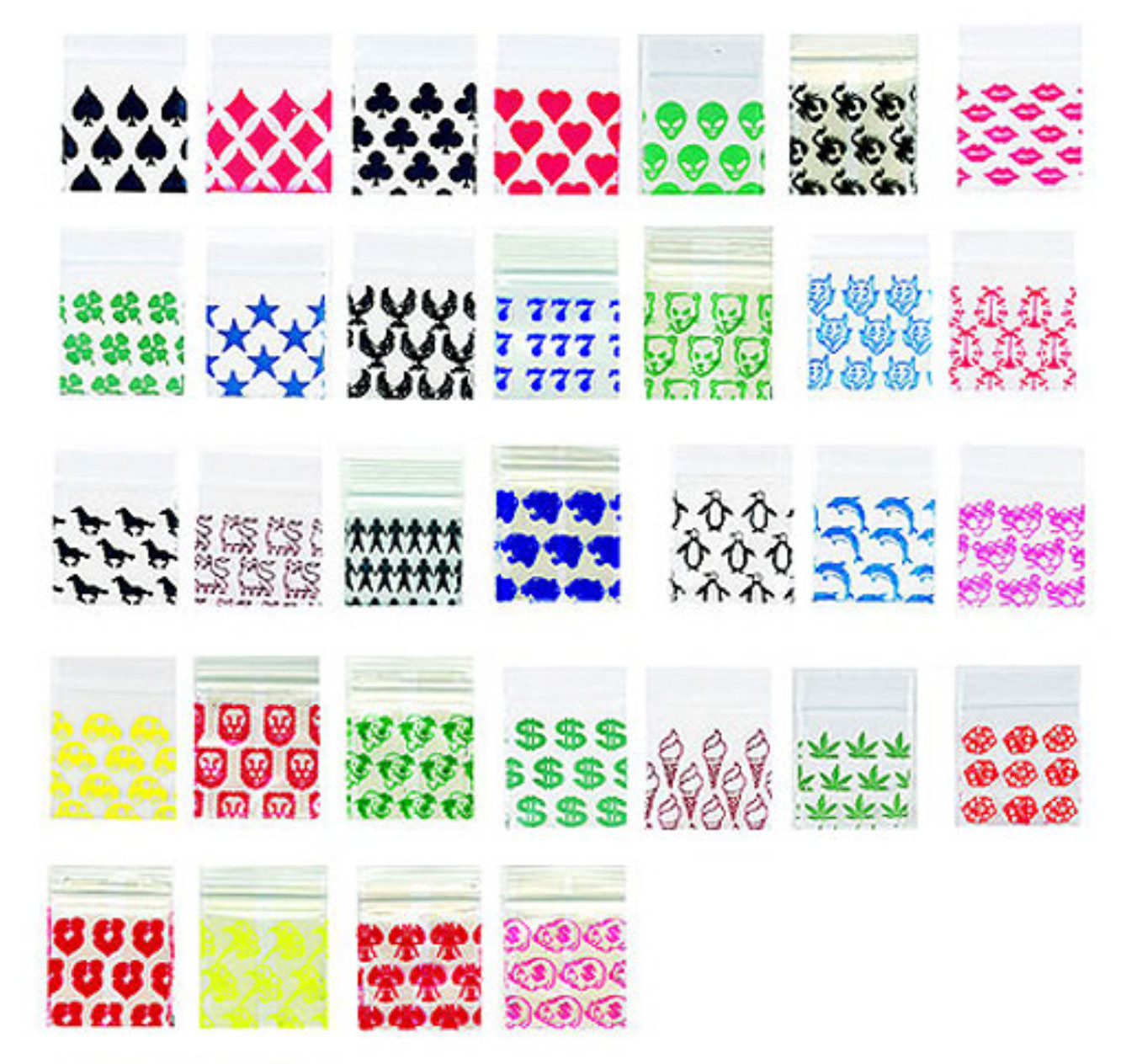 200 ZIPLOCK BAGGIES 1.5″ x 1.5″ STANDARD SIZE DIME BAGS – 10+ RANDOM STYLES MIX!