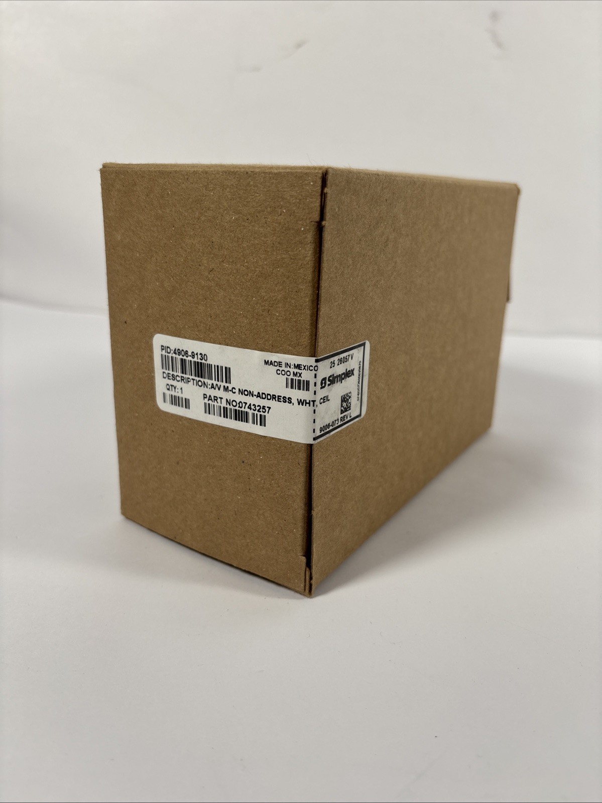 Simplex 4906-9130 Ceiling Mount Multi-Candela Horn Strobe – White 0743257