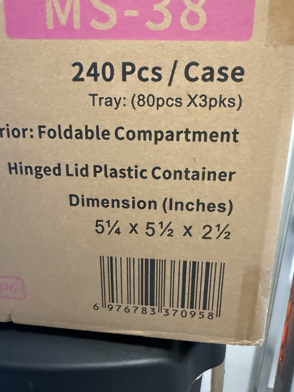 [240 Count] 5″ Containers Clear Hinged Plastic Food Take Out To-Go/Clamshell