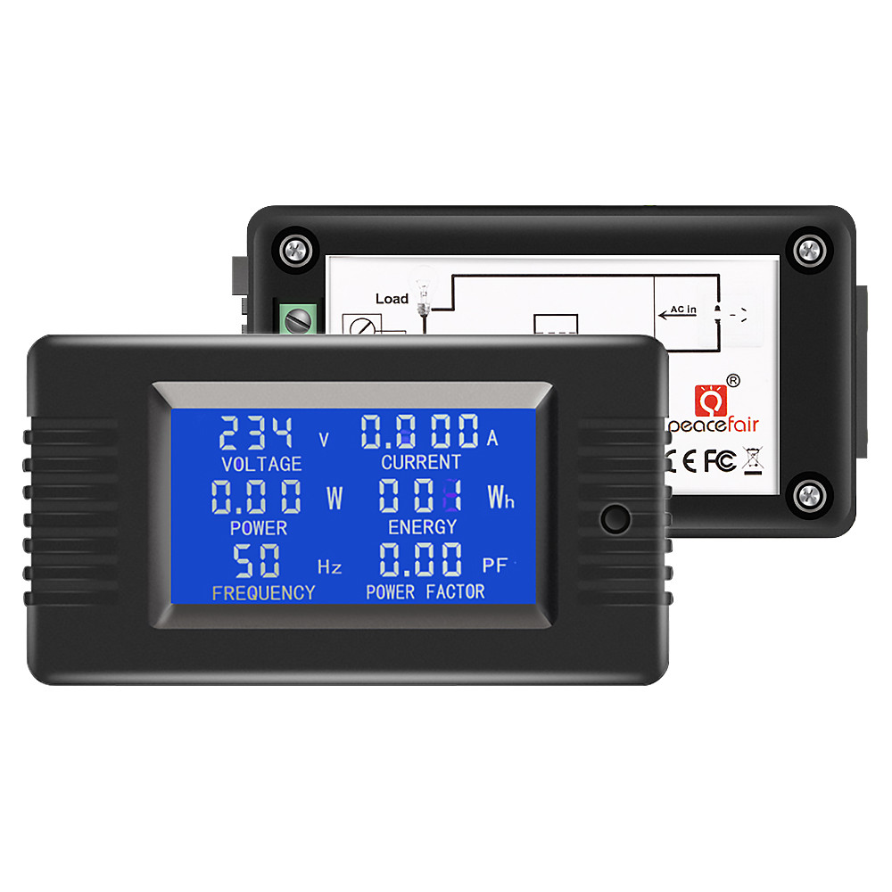 AC 80-260V 5A 10A 100A Voltage Amp Frequency Power Factory Energy Panel Meter