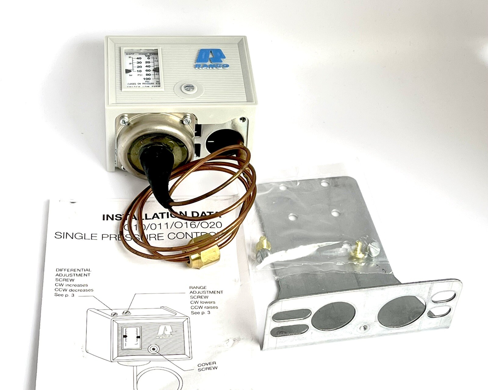 Ranco Low Pressure Refrigeration Control for 010-1483 PSI(10in-100) Dif-10in-40