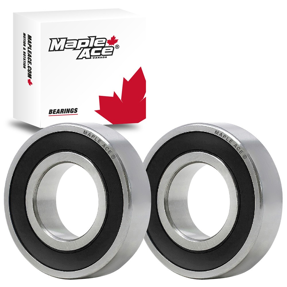 6204-2RS Ball Bearing 20x47x14mm 6204 2RS Rubber Sealed (Qty 2)