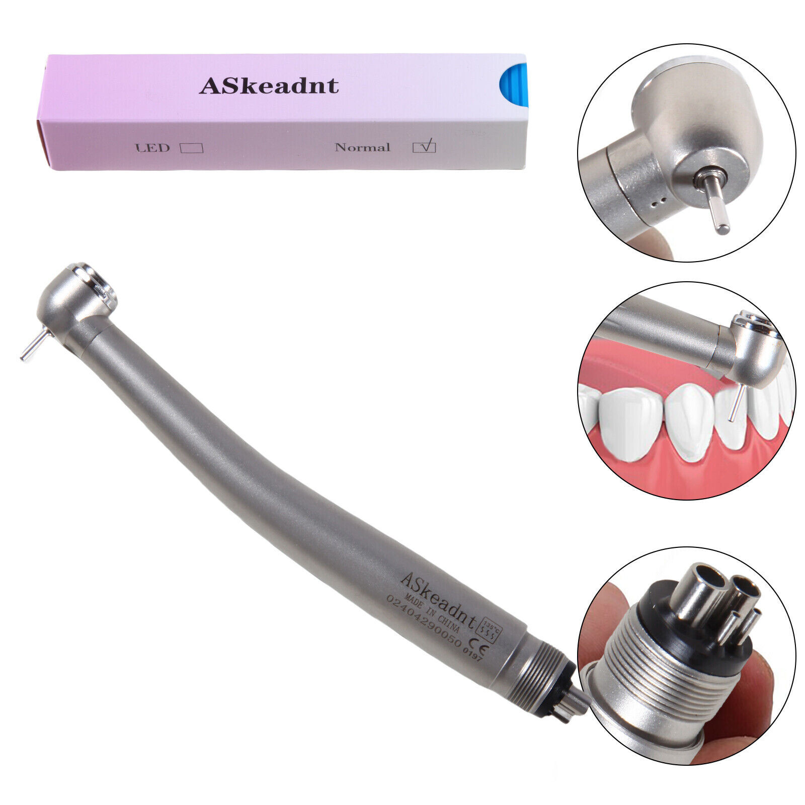 3x Dental High Speed Push Button Turbine Handpiece 4 Hole 4H Fit NSK ADA4 u