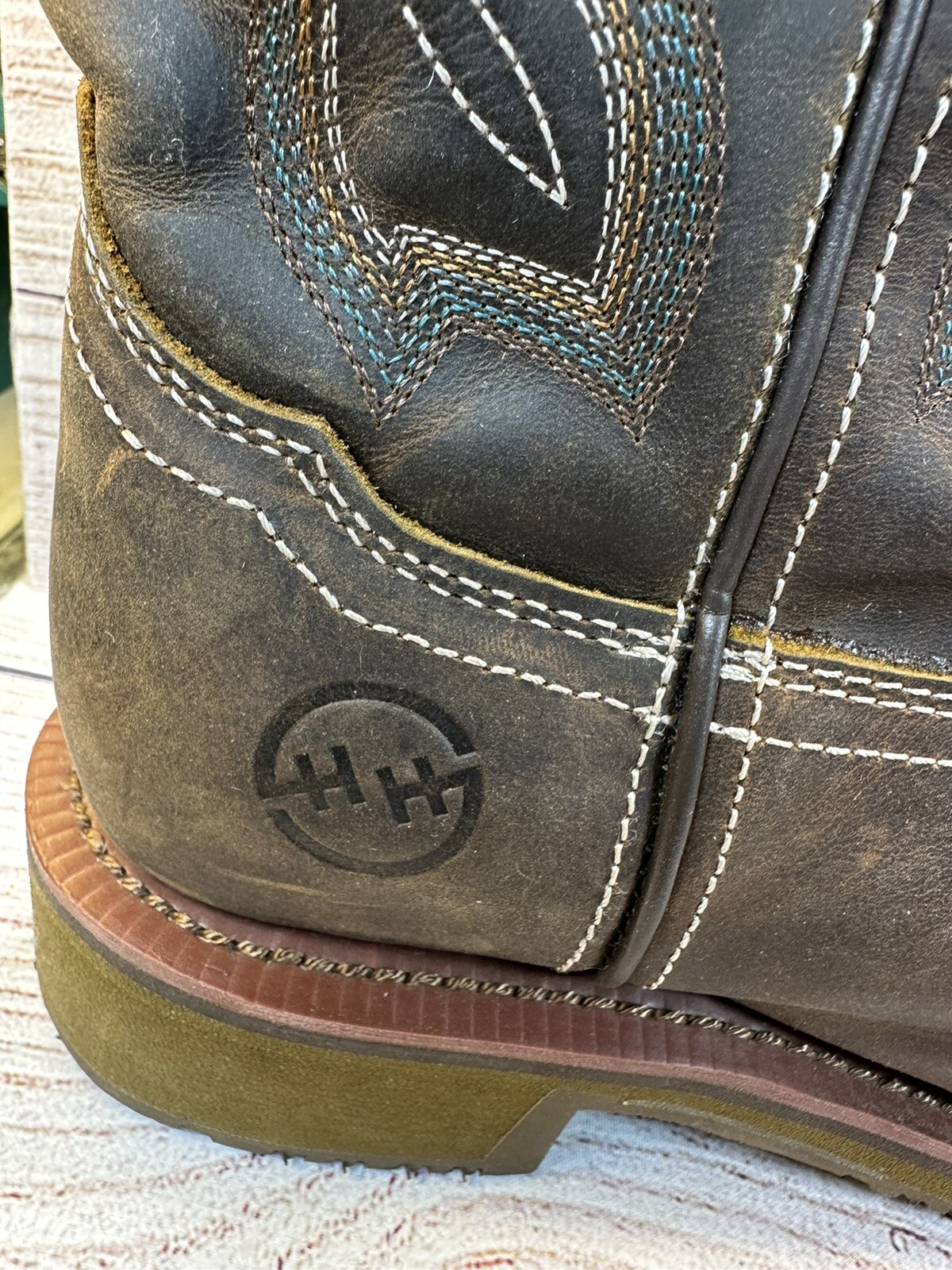 Double-H Women’s Brown Composite Toe Work Boot Size 8M **GREAT SHAPE**