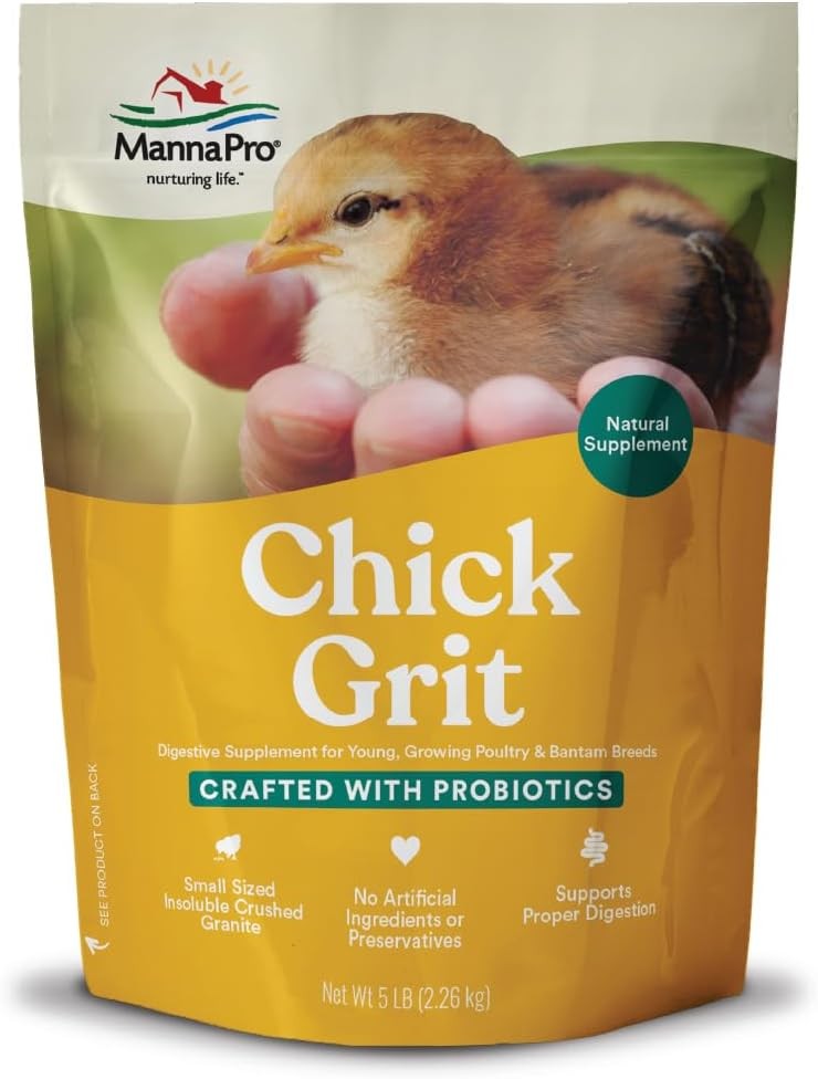 Manna Pro Chick Grit with Probiotics | Formulated 5 Pound (Pack of 1)