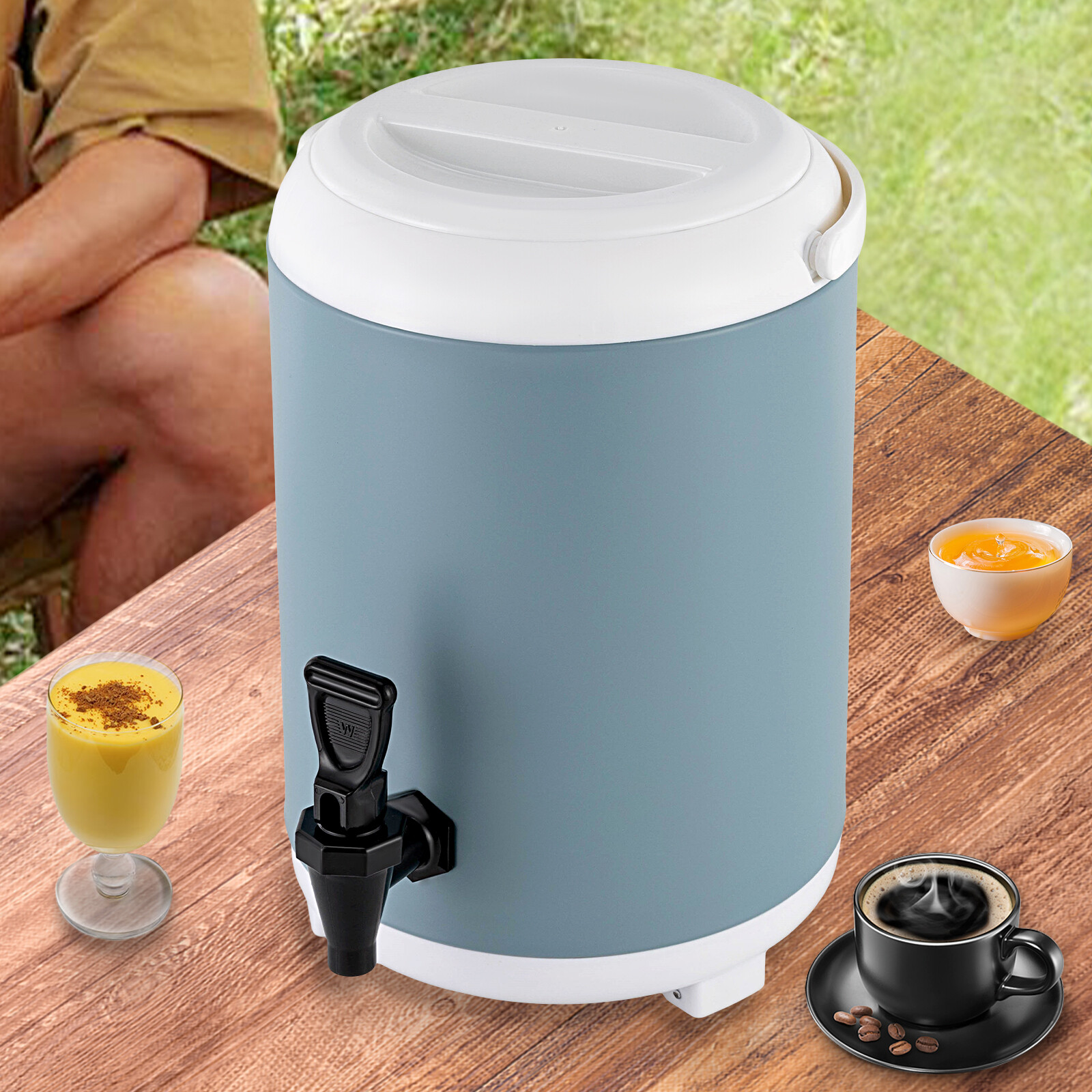 Thermal Hot & Cold Drink Dispenser 8L/1.9 Gallons Insulated Beverage Dispenser