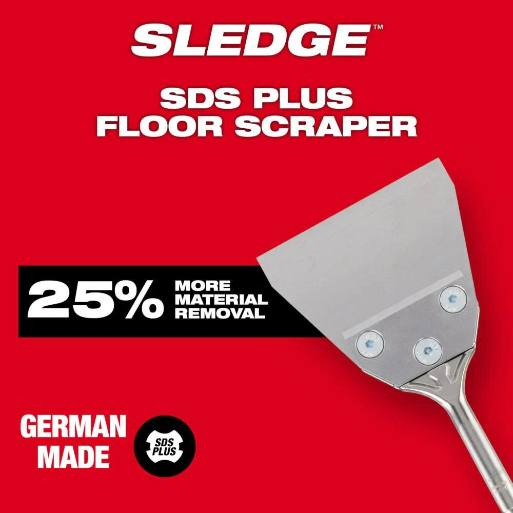 Milwaukee Sds Plus 5Inch X 10Inch Floor Scraper