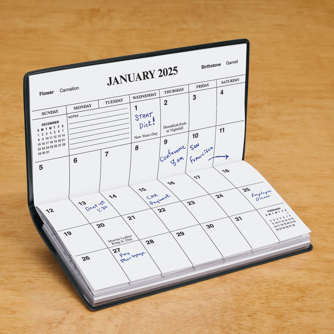 Purple 2 Year Planner – Pocket Sized Calendar – 6 ¾ inches x 3 5/8 inches