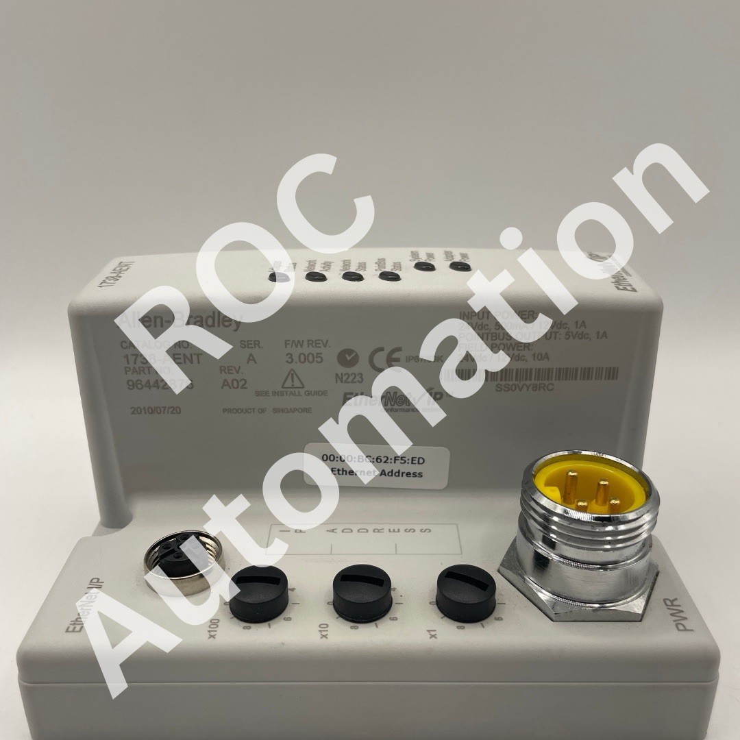 Surplus Pre-owned Allen Bradley 1738-AENT SER A ArmorPoint Ethernet Adaptor
