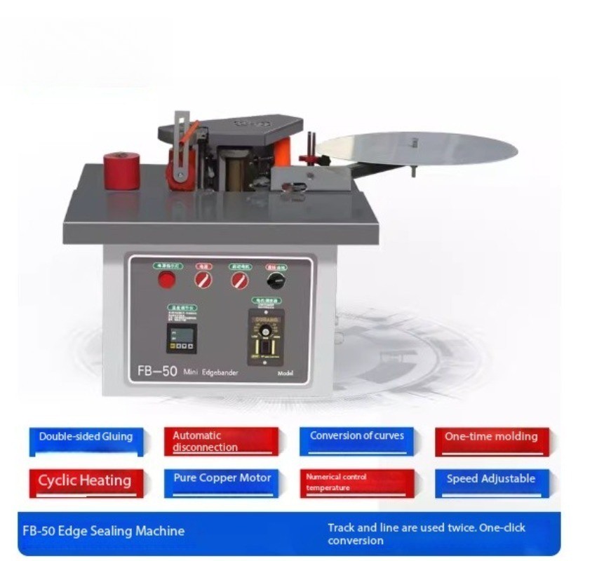 Compact Portable Home-Use Edge Banding Machine for Curved and Straight Edges