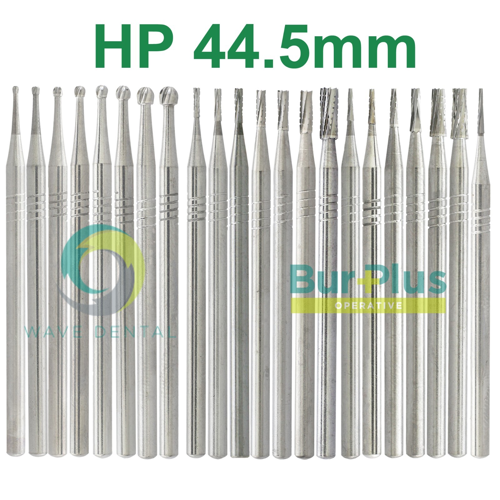 WAVE Dental Latch Carbide Burs Round RA Slow Speed Straight Handpiece Bur 44.5mm