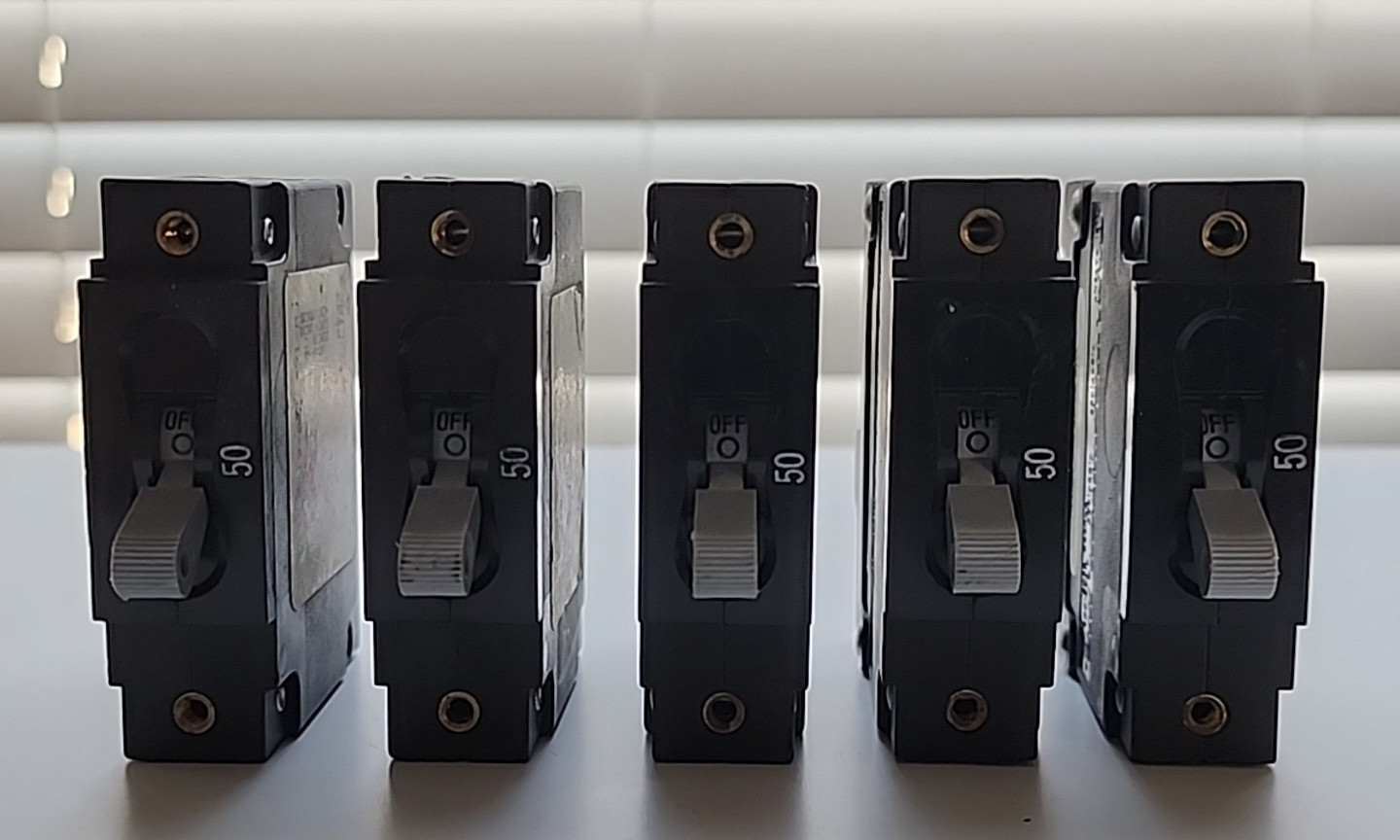 5x CARLING CTI-X0-12-003-A71-MJ 50A 80V BULLET STYLE CIRCUIT BREAKER[MC-4]