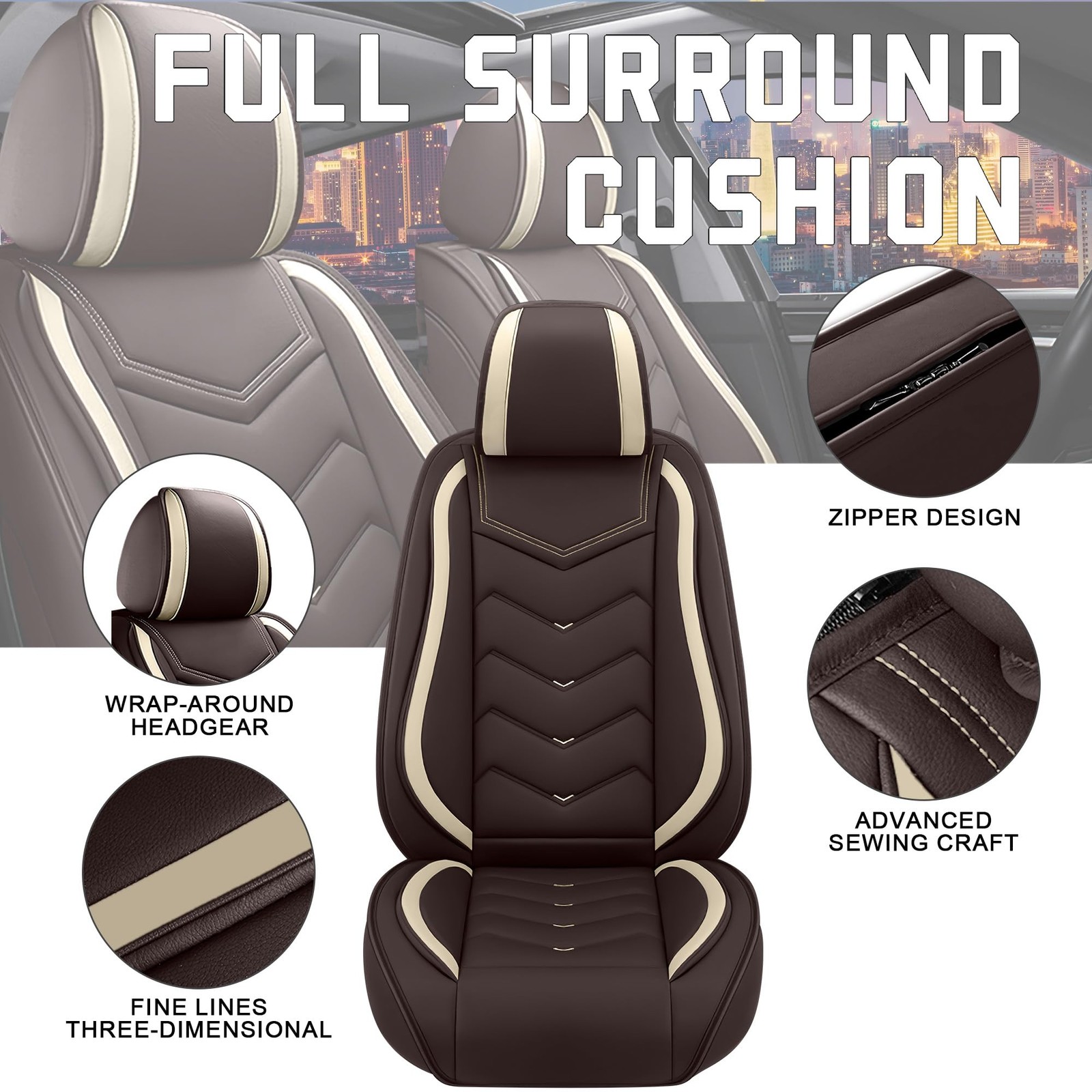 Car for Seat Covers for MINI Countryman 2013-2026 Nappa Leather Sport 2 for Seat