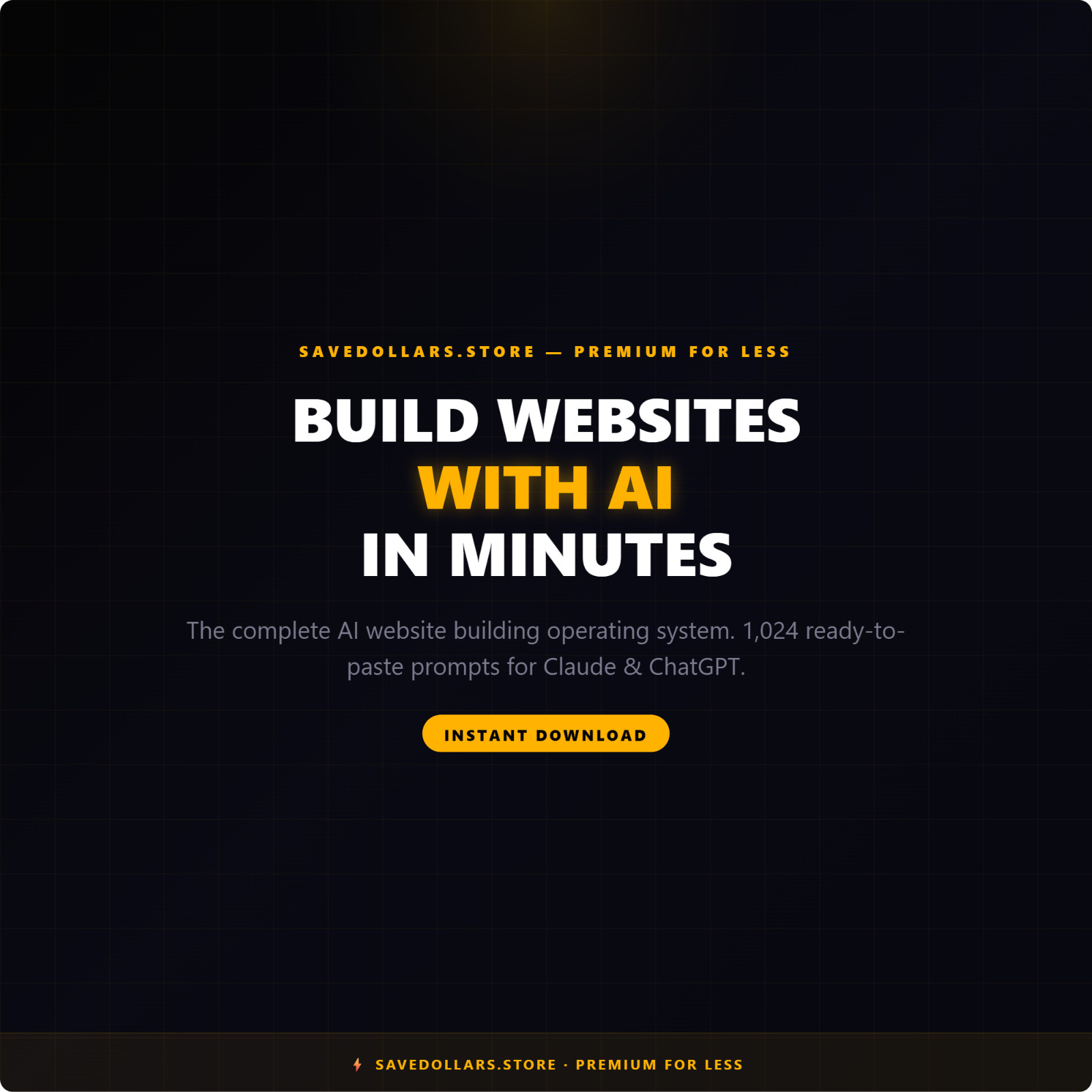 AI Website Builder Kit, 1024 LLM Prompts, ChatGPT Claude Generator