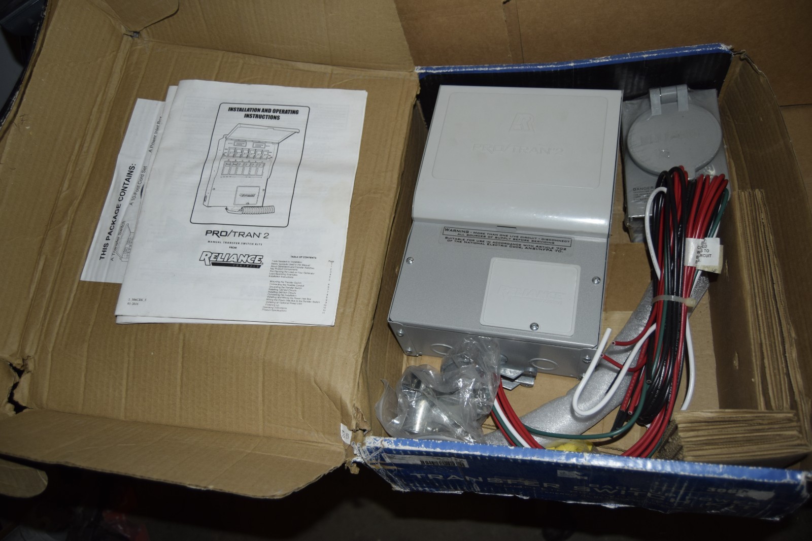 New! Reliance Controls 306LRK 30-Amp 240-Volt Generator Power Transfer Kit *READ
