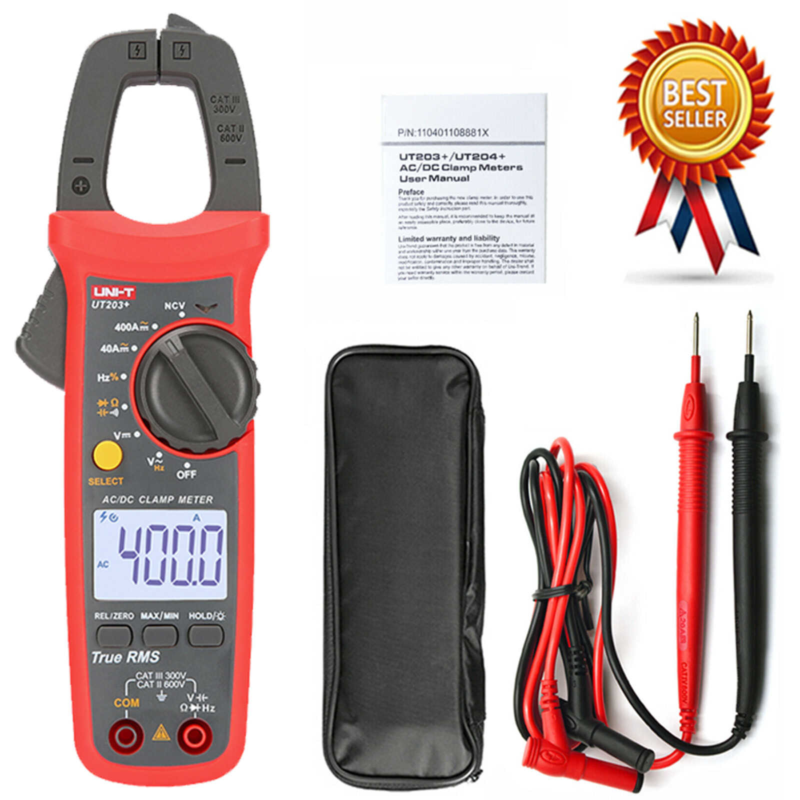 UNI-T UT201/UT201+/UT202+/UT203+/UT204+ AC DC Current Digital Clamp Meter ✦Kd