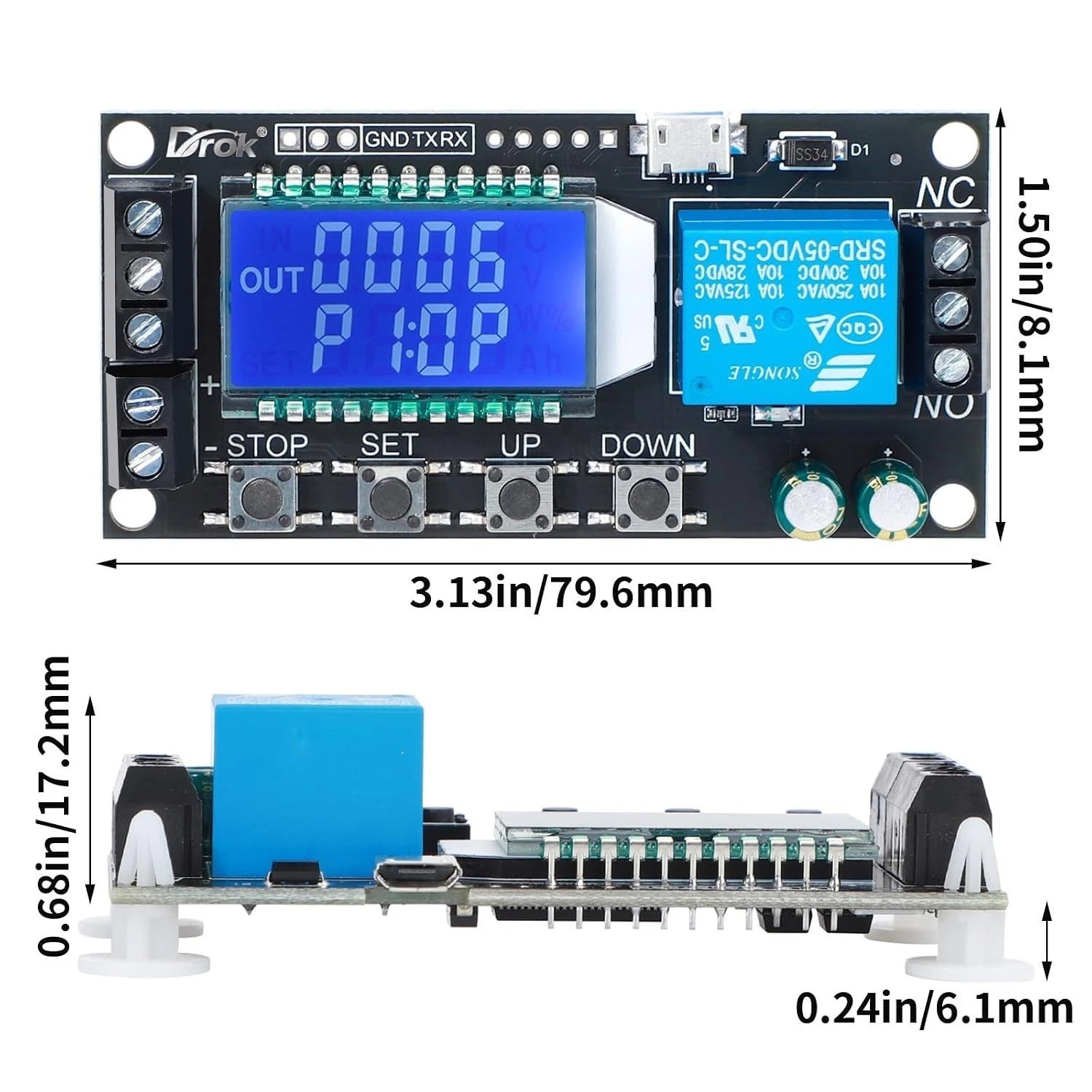 Versatile Time Delay Relay Module 2pcs – 9999 Minute Delay Switch Board
