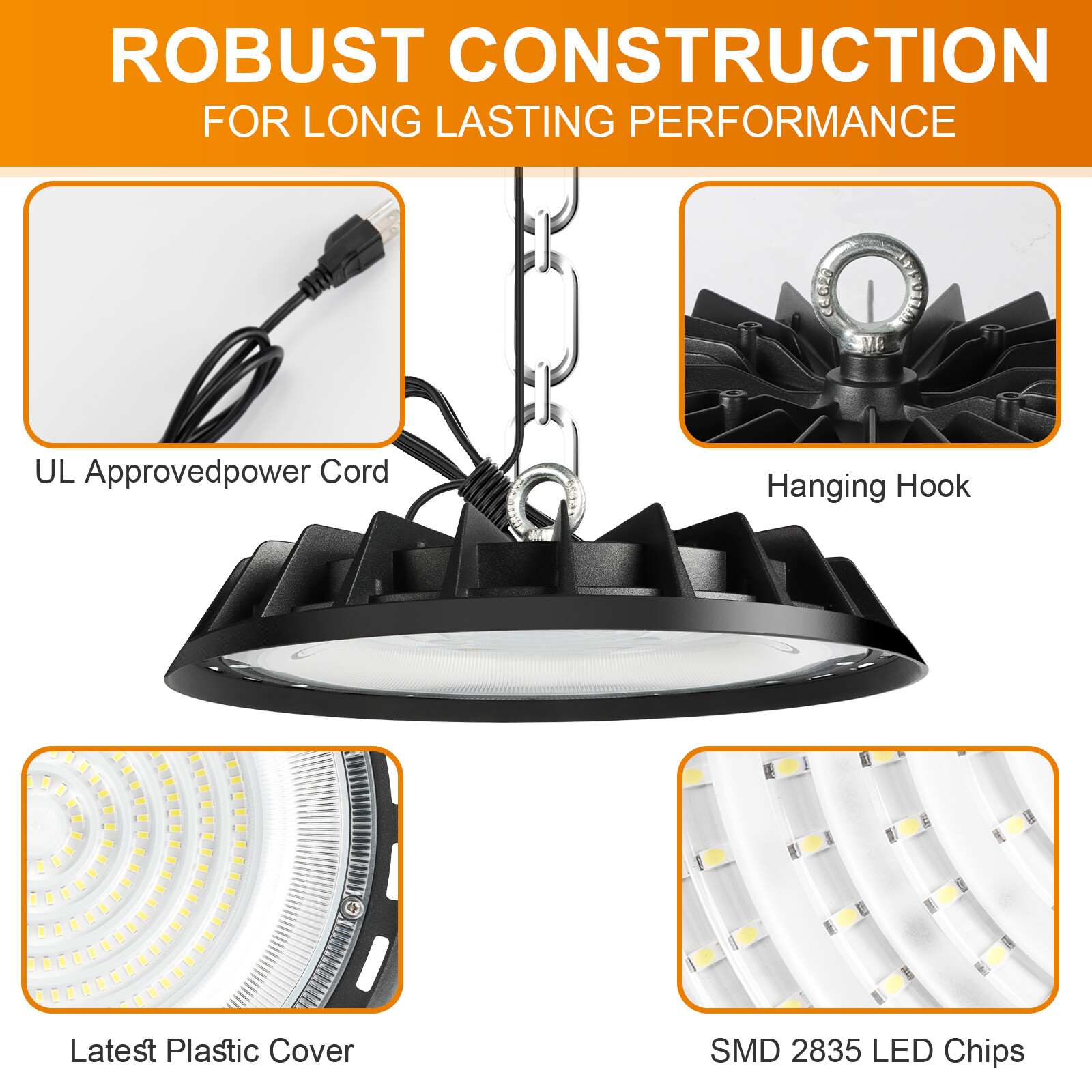 300W UFO Led High Bay Light Industrial Commercial Factory Warehouse Shop Light