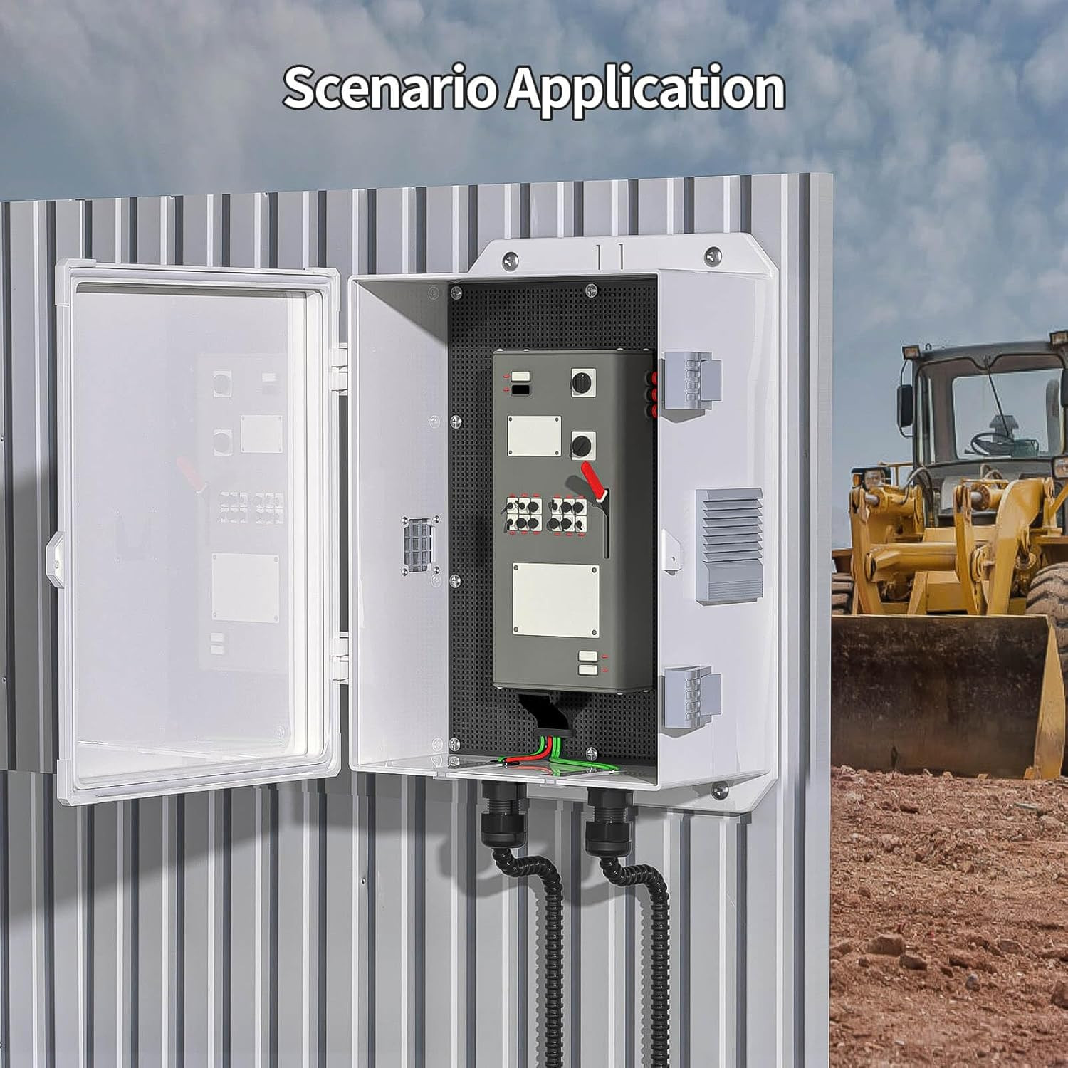 Outdoor Electrical Junction Box, ABS Water Resistant Enclosure with Internal Mou