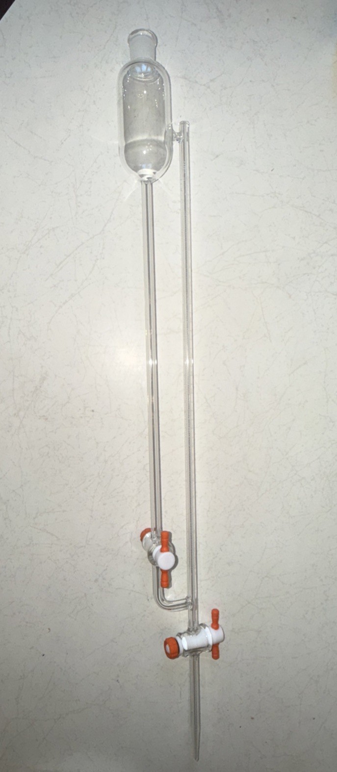 KIMAX Glass 2mL Graduated Class A Micro Buret Burette w/ Reservoir (No Stopper)