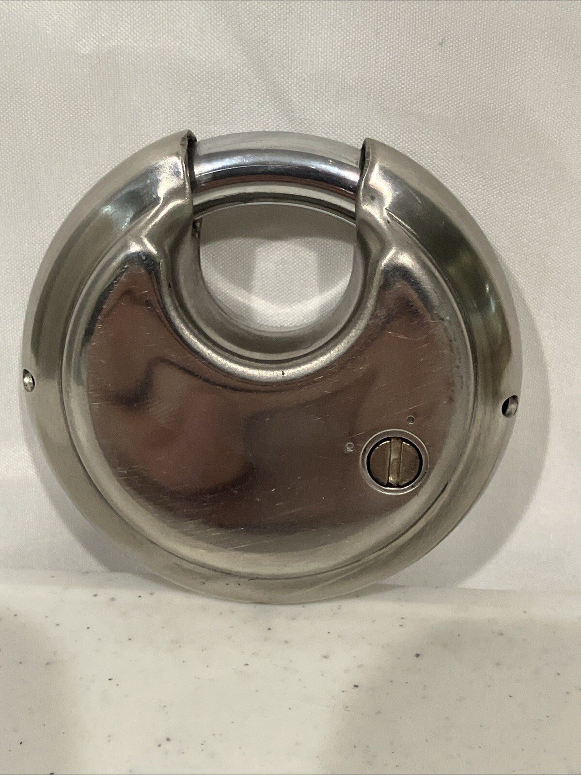 FJM SX790 Combination Disc Padlock Stainless Steel 4 Number Resettable No Keys