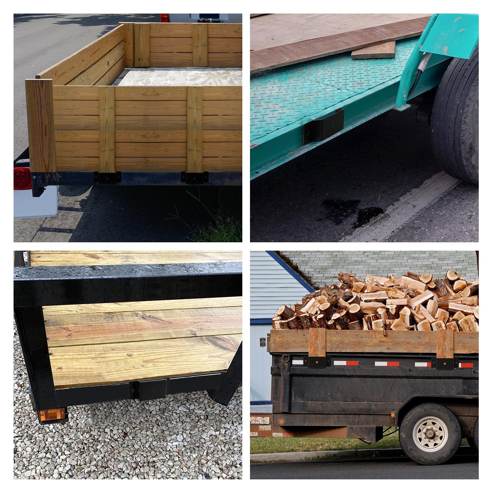 16Pcs Heavy Duty Steel Trailer Pocket Brackets for 2» x 4» Lumber, Flatbed …