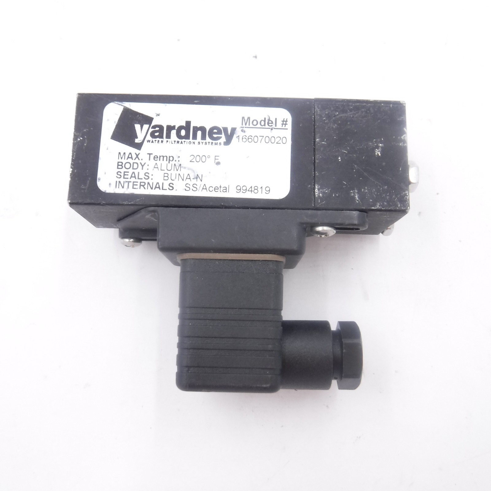 Yardney 166070020 Pressure Differential Switch 0-20 psi Aluminum 200°F Max
