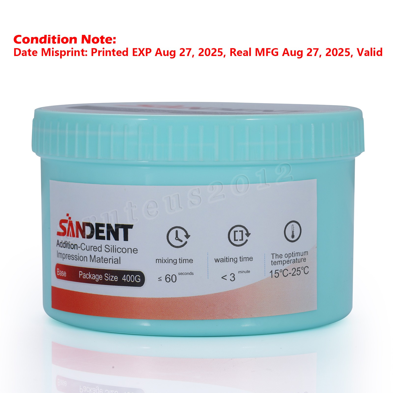 Dental Putty PVS VPS Impression Material Base Normal Set 2 x 400g