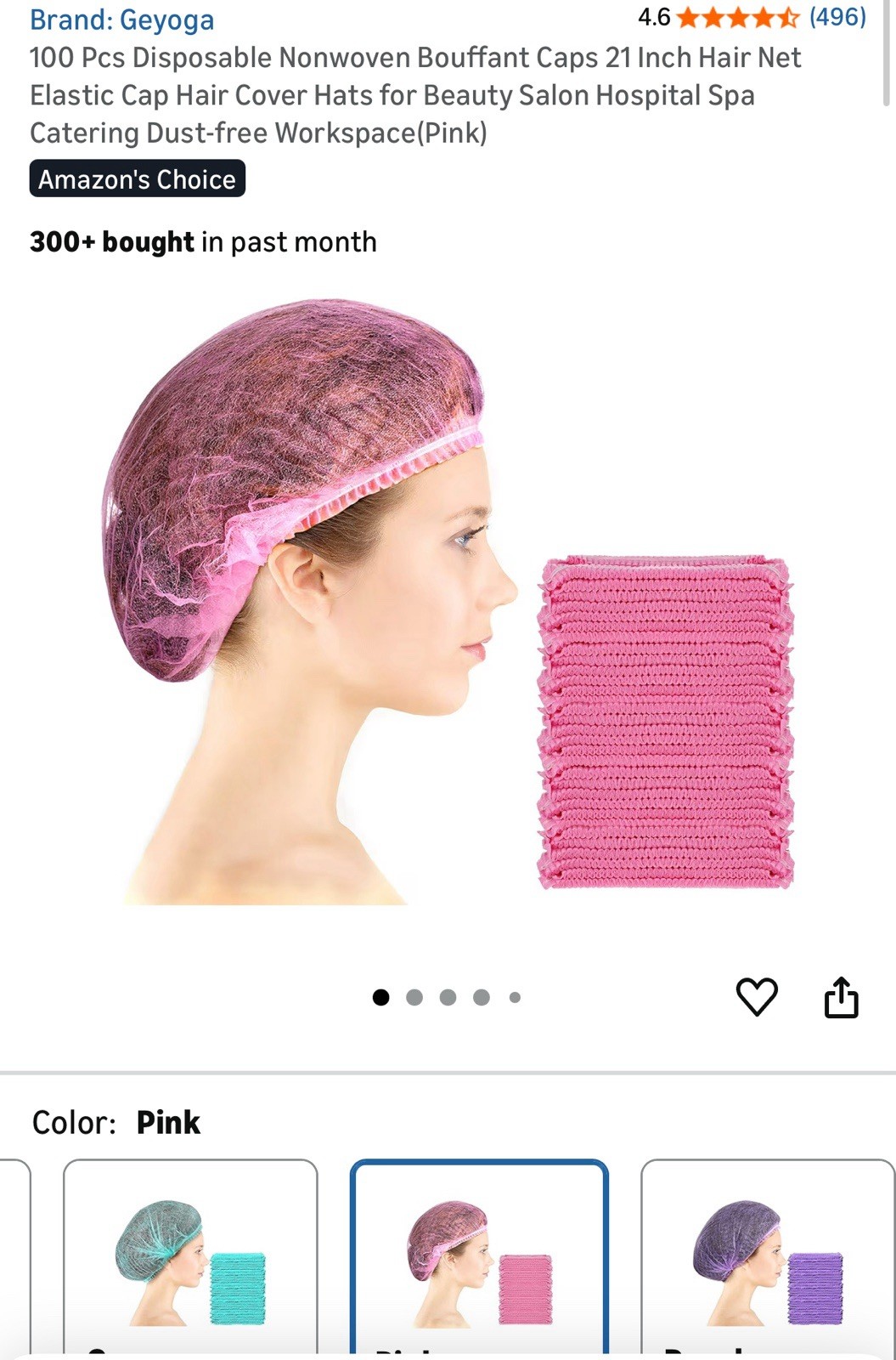 100 pcs Disposable Hair Net Non-Woven Head Bouffant Hair Cap 21″ BLUE