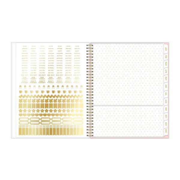 B 2026 Weekly/Monthly Planner 8.5"x11" Rose Pink Floral