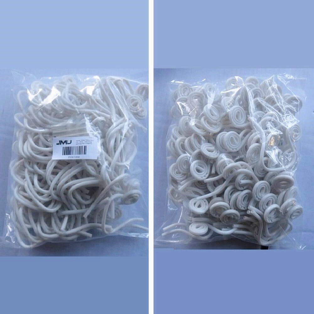 100Pcs/Bag Dental Coiled Saliva Ejectors Bendable Tongue Holder with 13 Adaptors