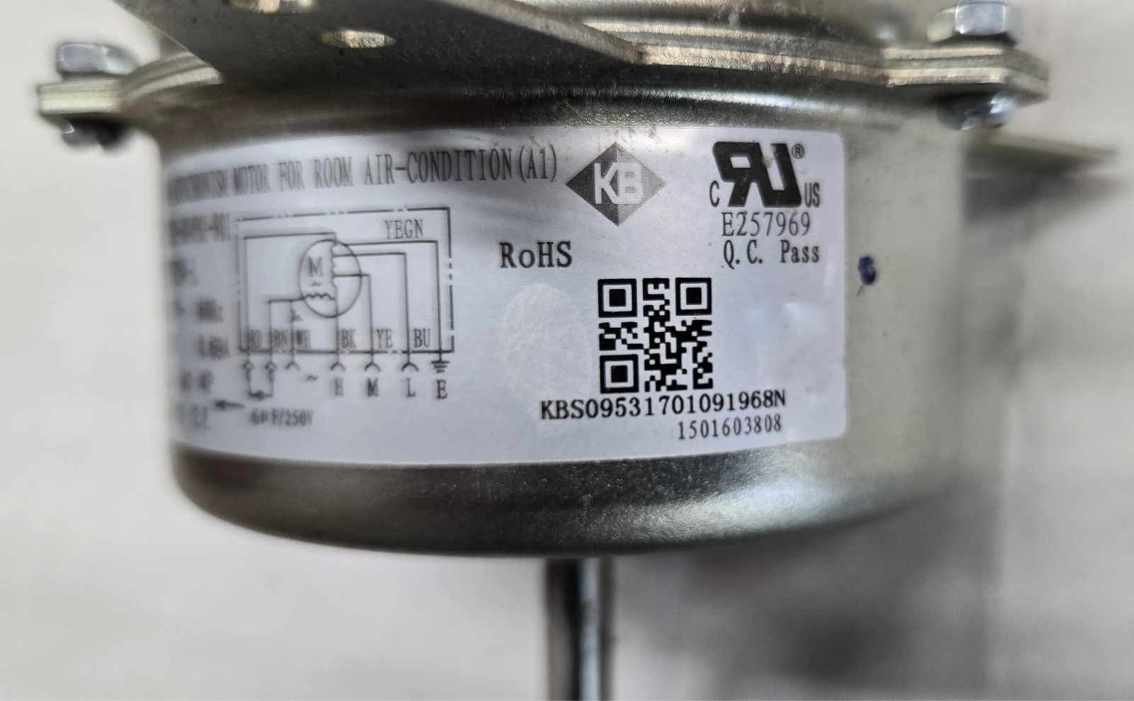 YY025-804P01-901 CF25W-L Electric AC Motor 115VAC 25W .69A, from Dehumidifier