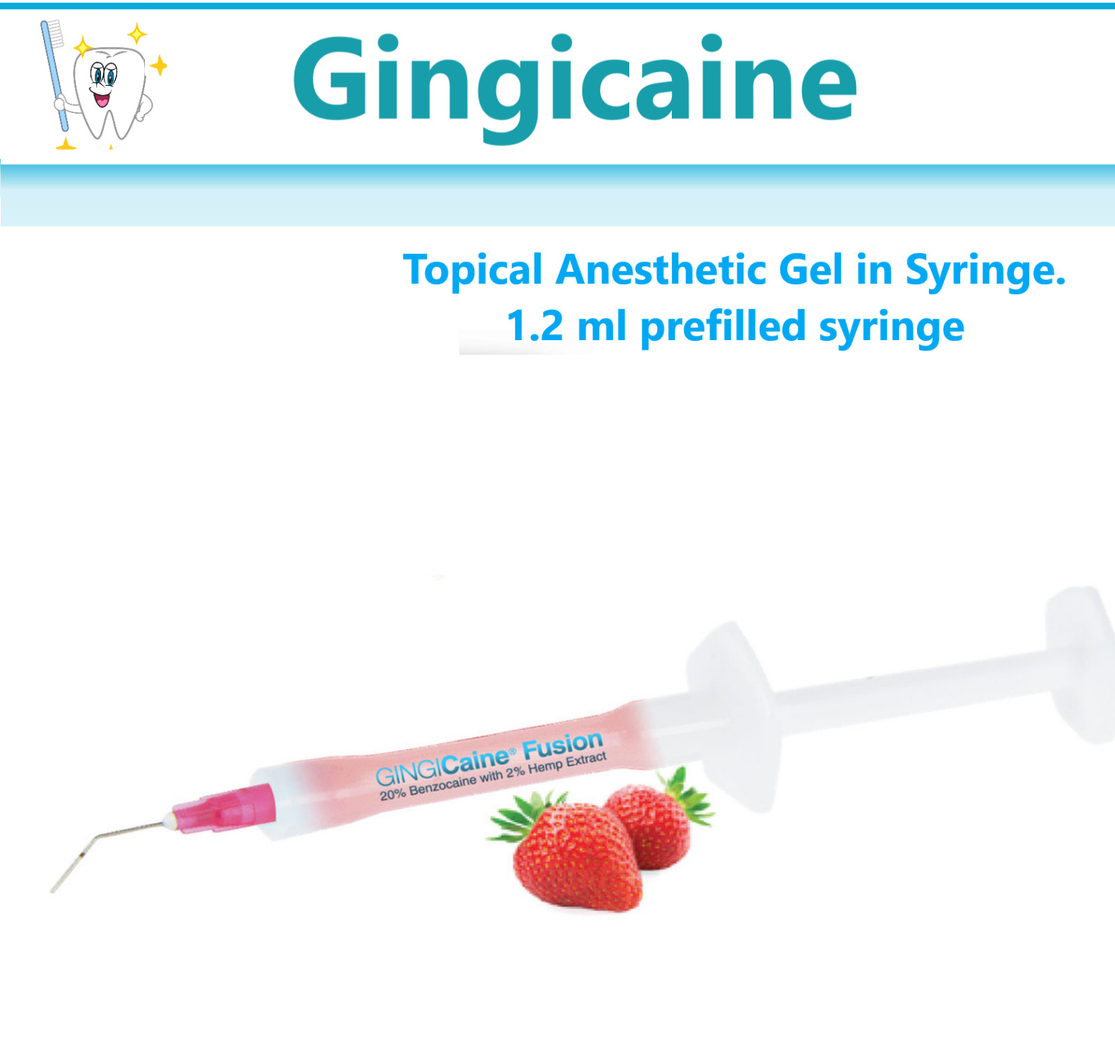 Gingicaine Topical Anesthetic Gel in Syringe. 1.2 ml prefilled syringe Ex: 11/27