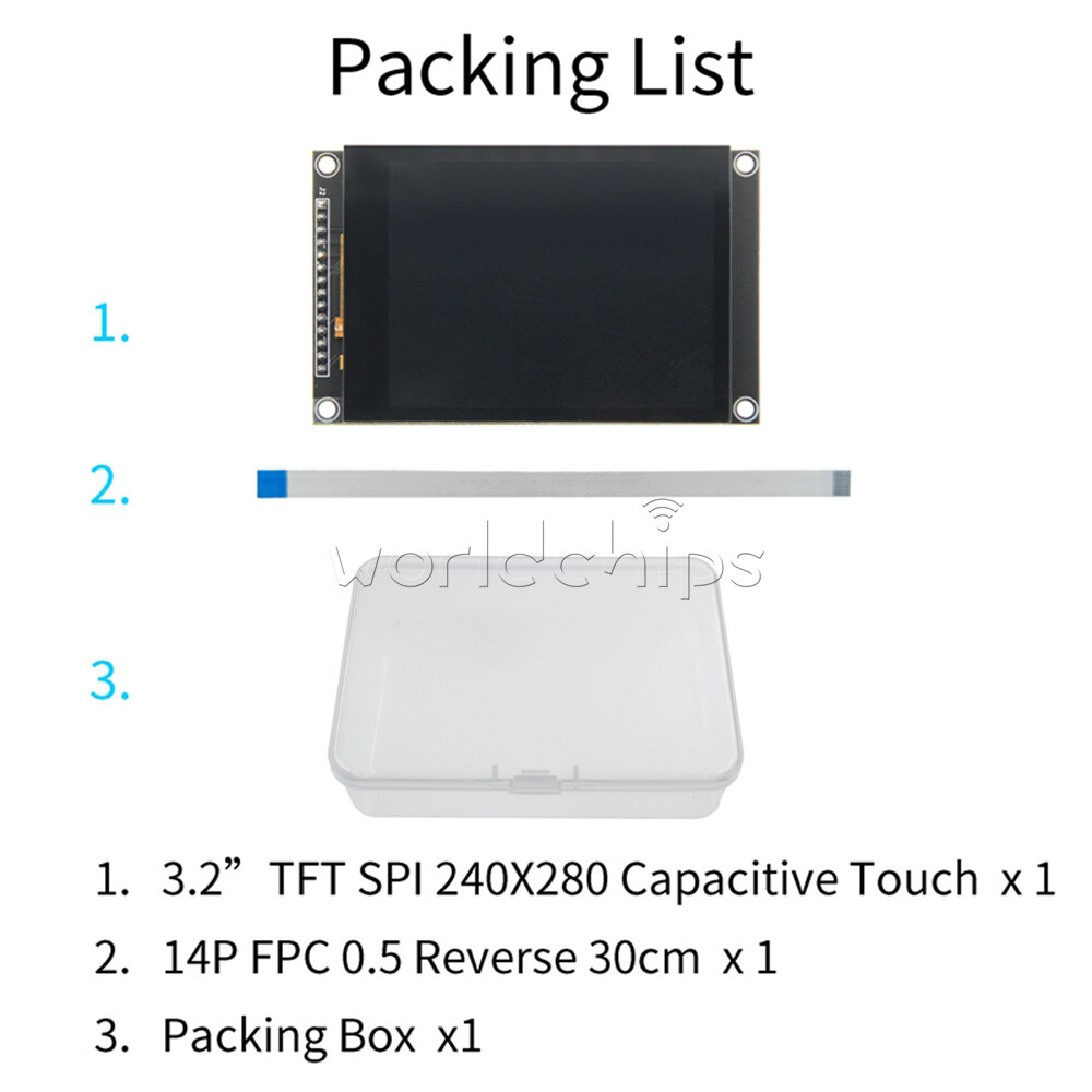 3.2 inch SPI Serial TFT LCD Display Module IPS Touch Screen 240X320 ILI9341V New