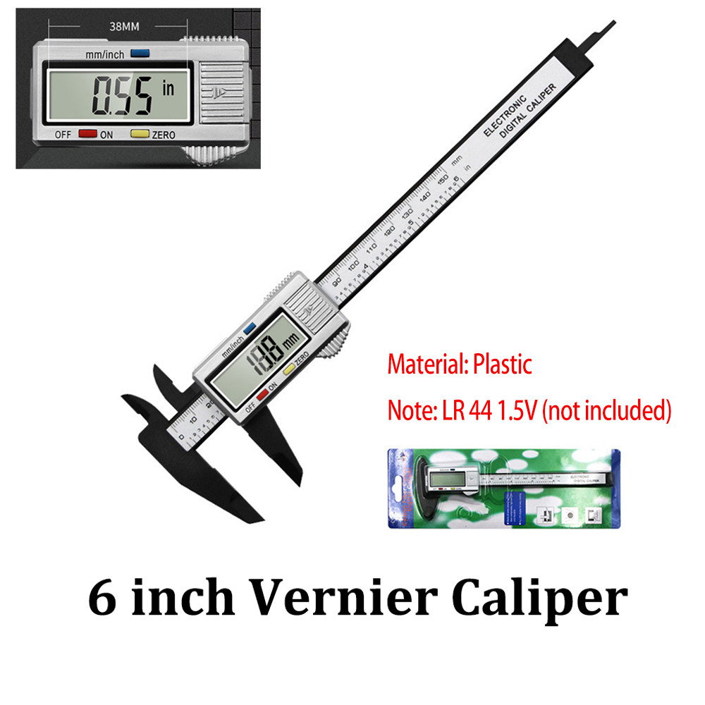150mm Digital Caliper 6″ Micrometer LCD Gauge Vernier Electronic Measuring Ruler