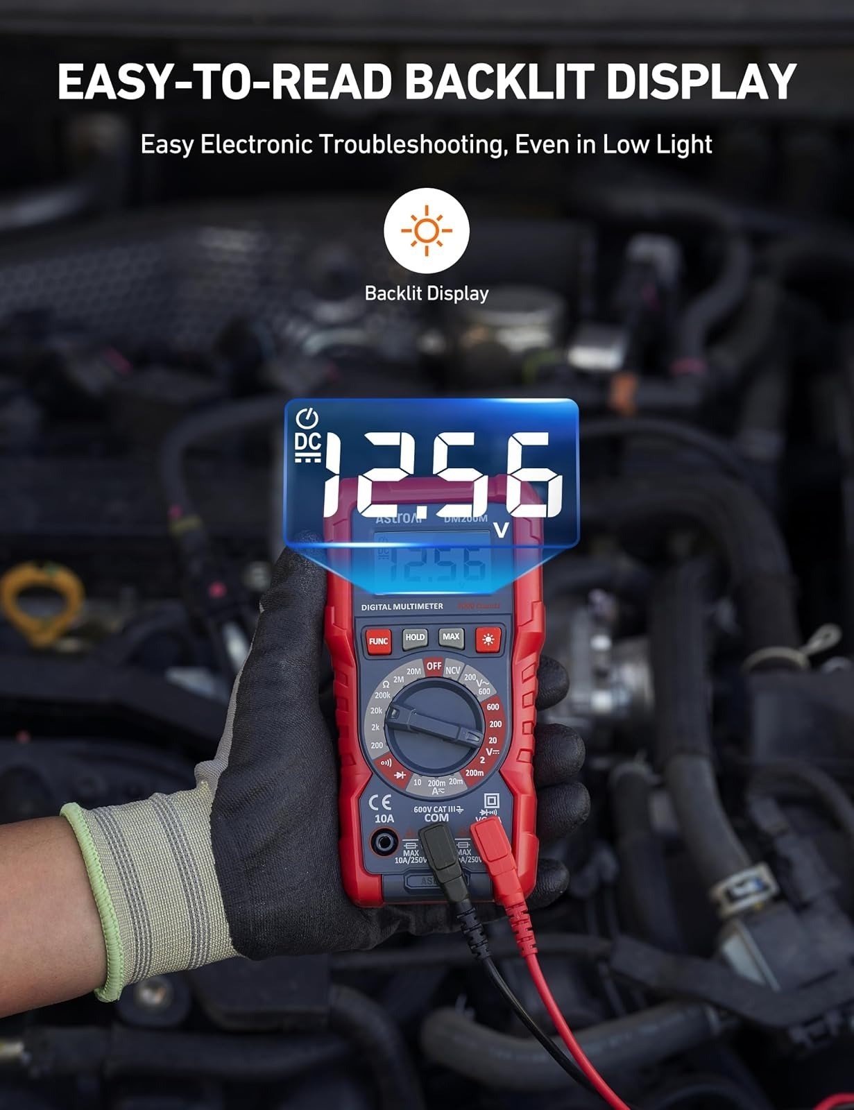 AstroAI DM200M Digital Multimeter AC/DC Voltage Tester, 2000 Counts