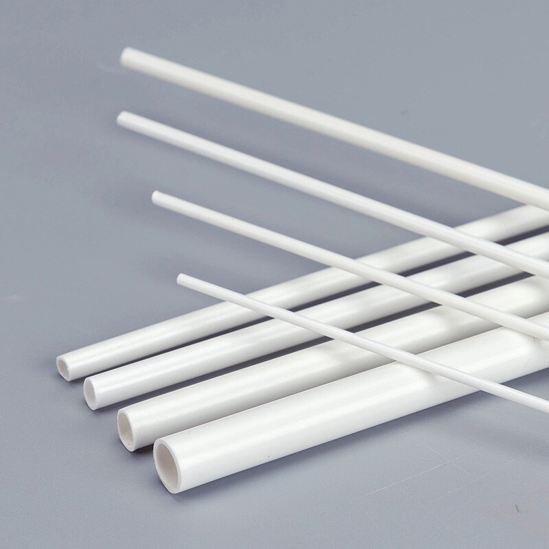 White ABS Round Hollow Tube 2mm-8mm Styrene Plastic Pipe DIY Model Crafts 250mm