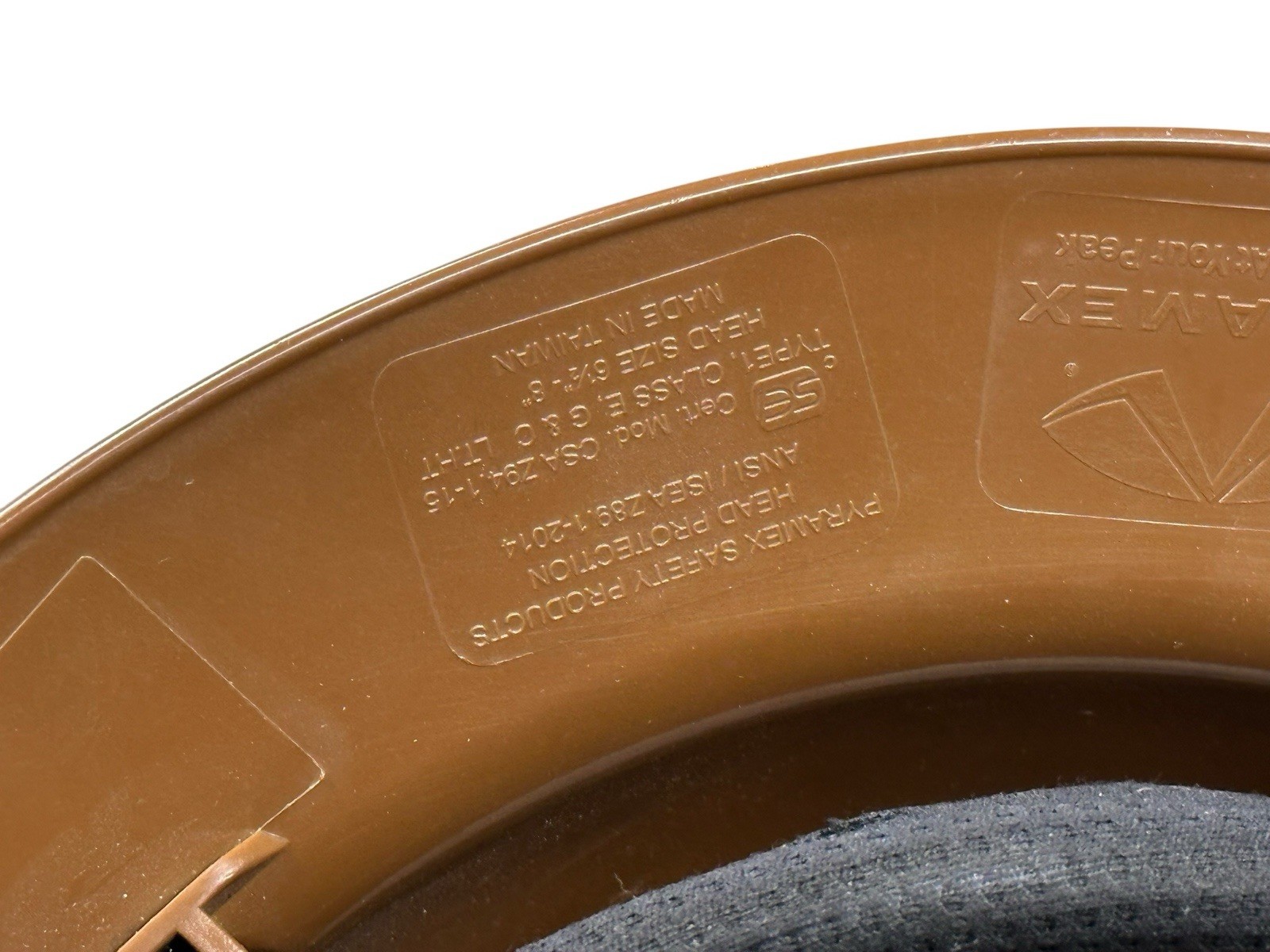 MSA Pyramex Full Brim Copper Ridgeline Protective Safety Hard Hat #100