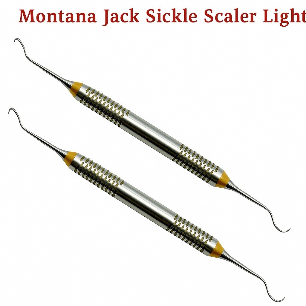 2 X Periodontal Montana Jack Sickle Scaler Light Double Ended Dental Instruments