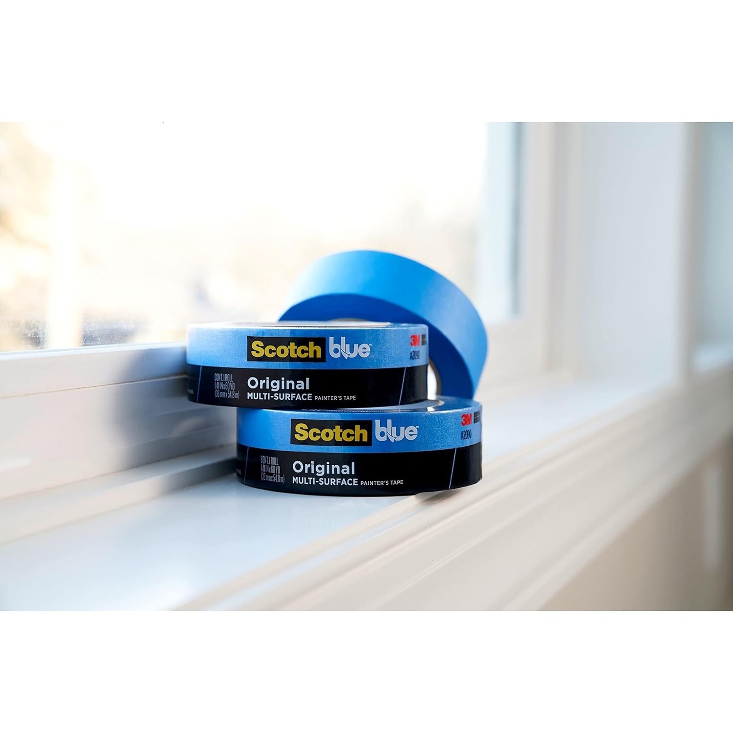 Multi-Surface Blue Painters Tape 1″ Wide x 60 Yds – Ideal for Indoor & Outdoo…