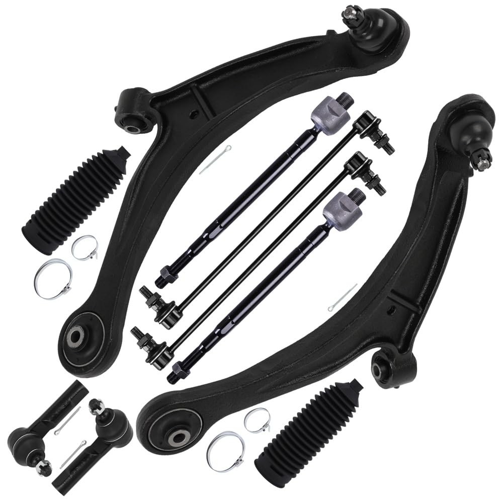 10pcs Front End Kit 2006-2014 Honda Ridgeline Control Arm Tie Rod Sway Bar Link