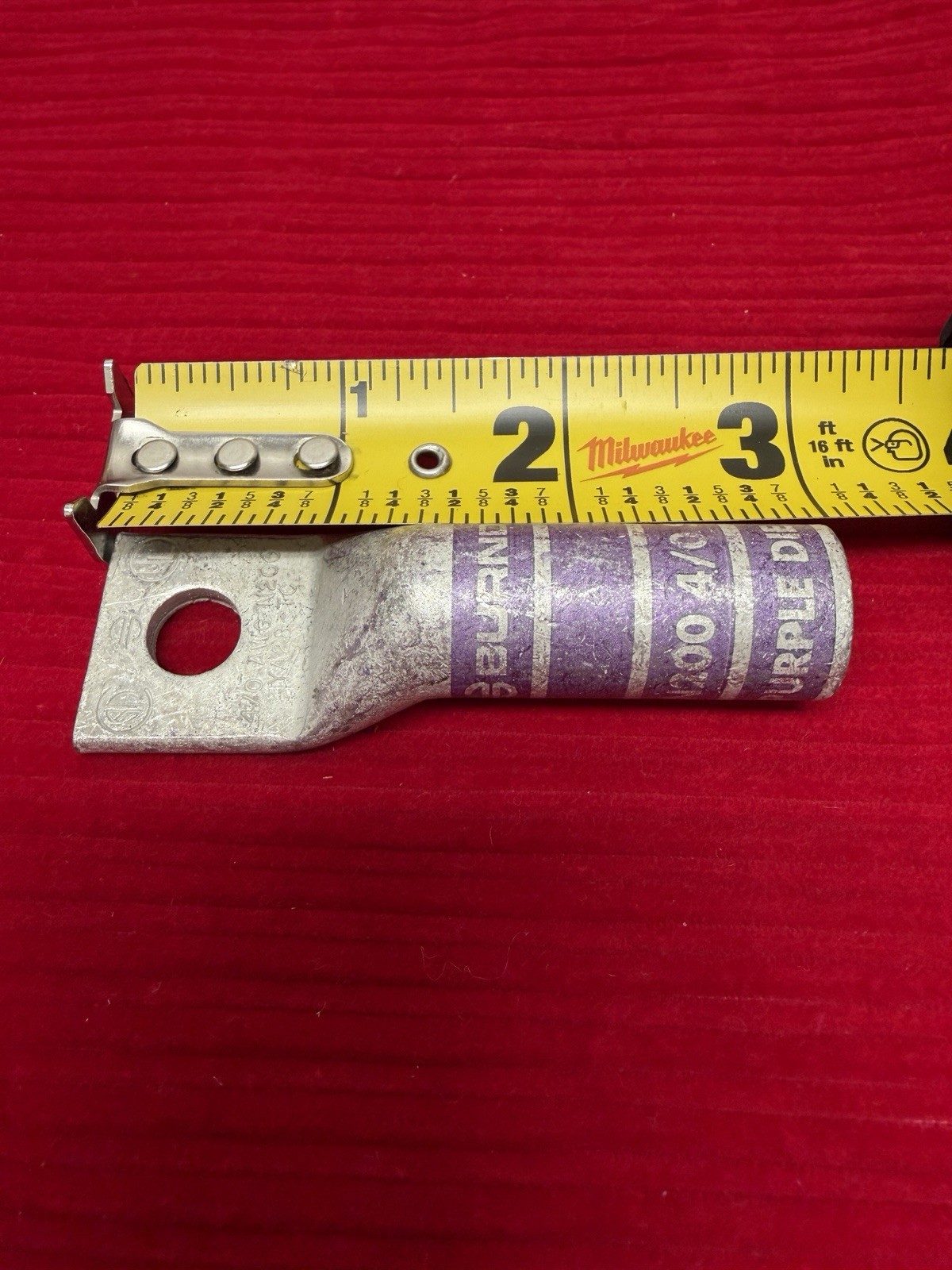 BURNDY YA28-TC 4/0, N200 1 HOLE 3/8″ Long Barrel, Purple Die 15